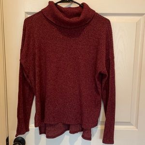 Burgundy turtleneck